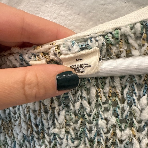 Anthropologie MOTH Hooded Open Knit Cardigan Sweater Size M - Picture 4 of 6